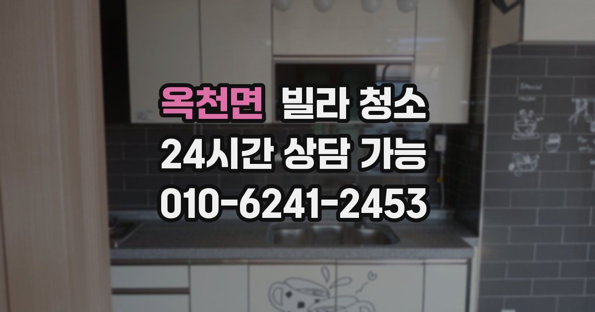 옥천면 빌라 청소