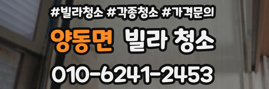 양동면 빌라 청소
