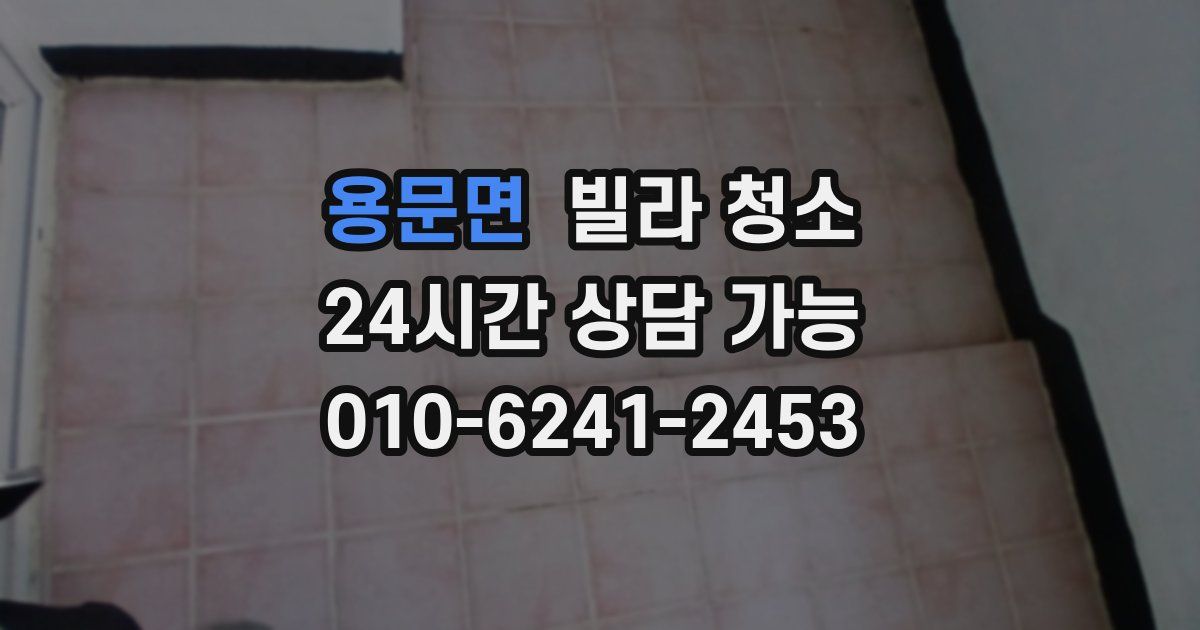 용문면 빌라 청소