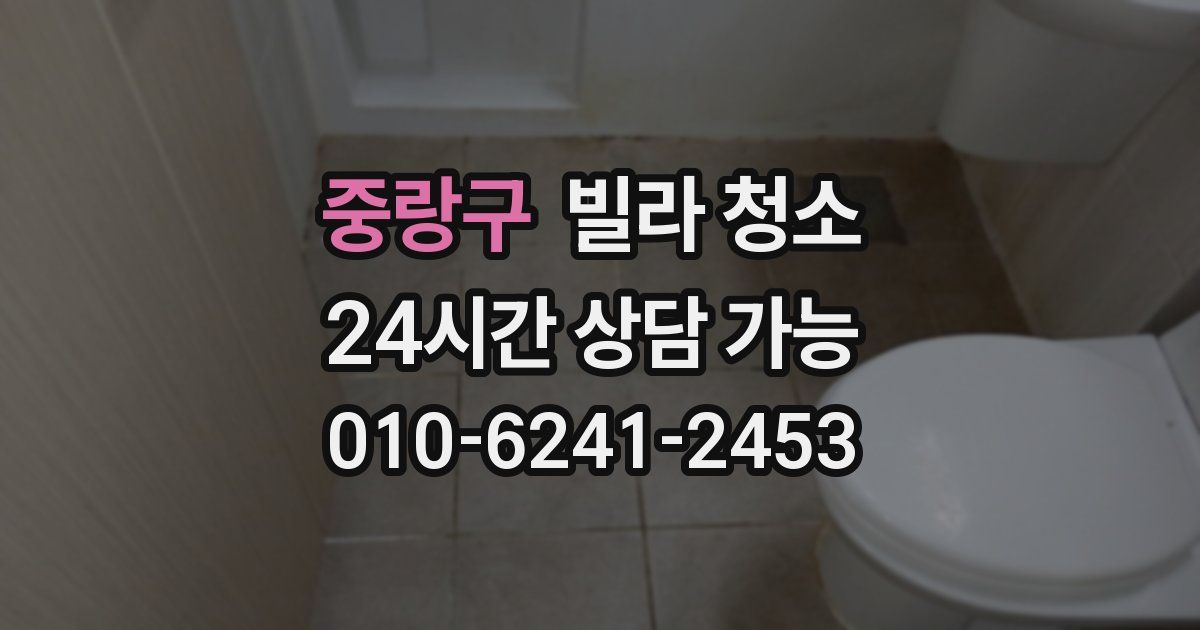 중랑구 빌라 청소