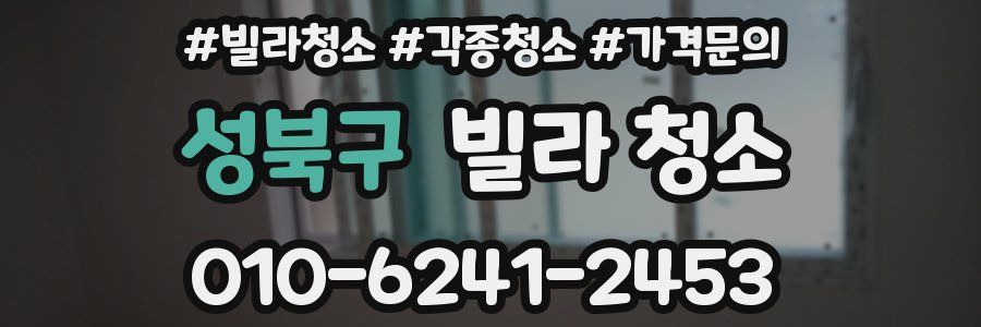 성북구 빌라 청소