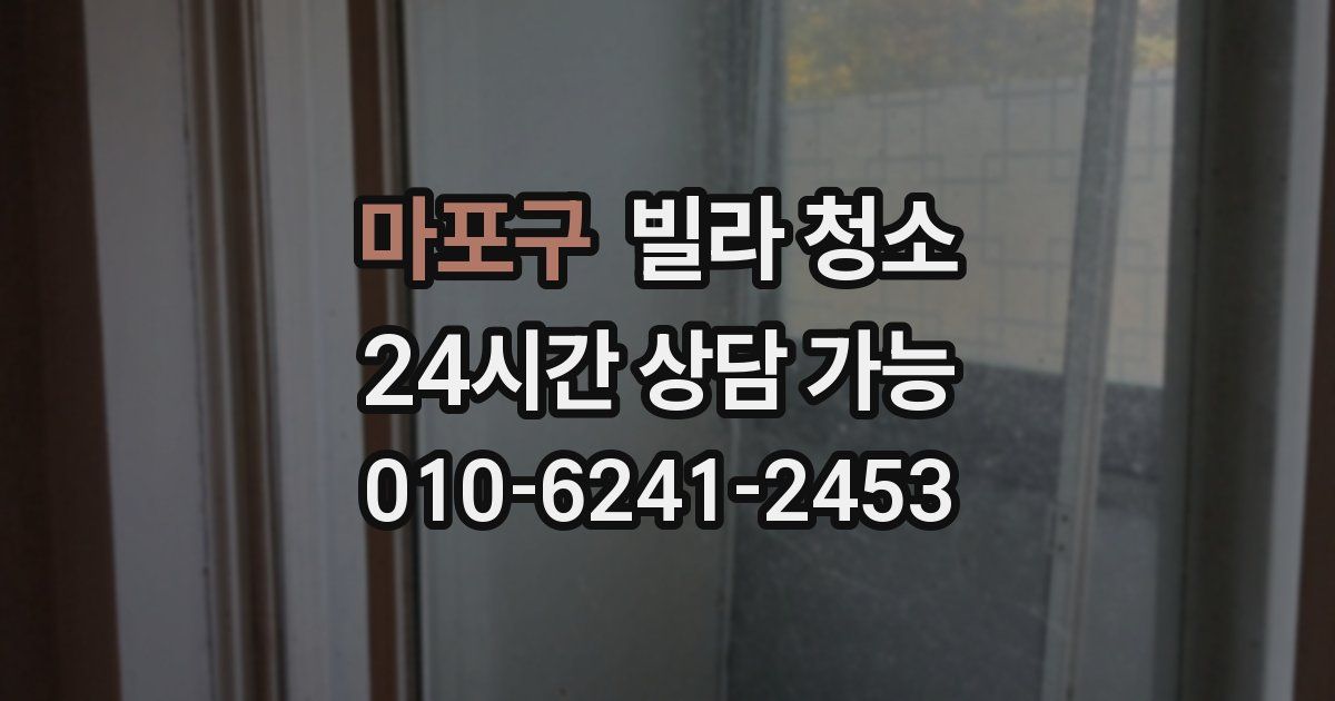 마포구 빌라 청소
