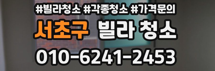서초구 빌라 청소