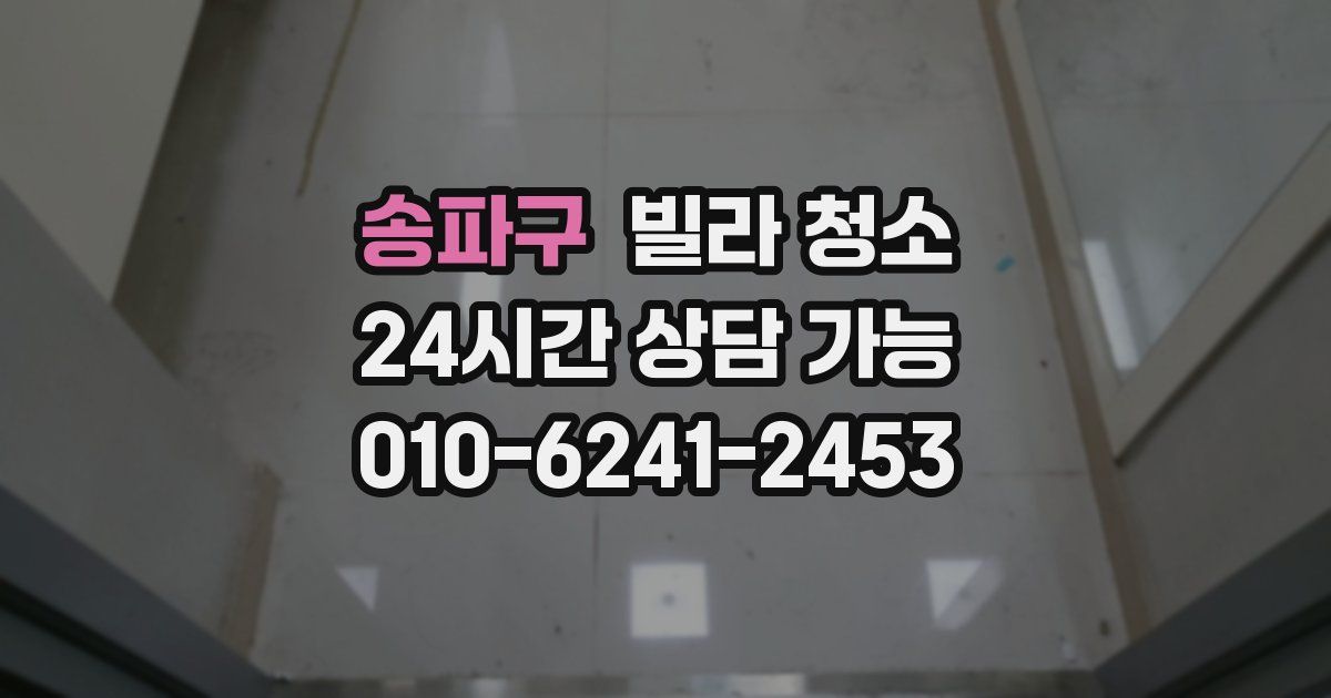 송파구 빌라 청소