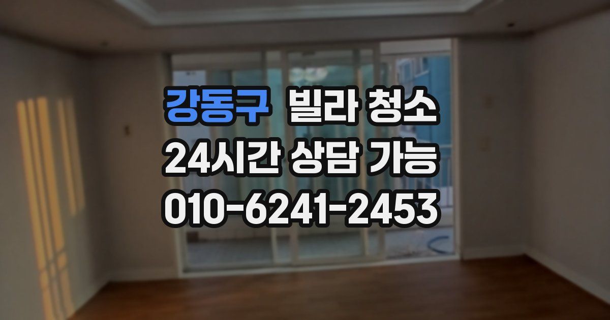 강동구 빌라 청소