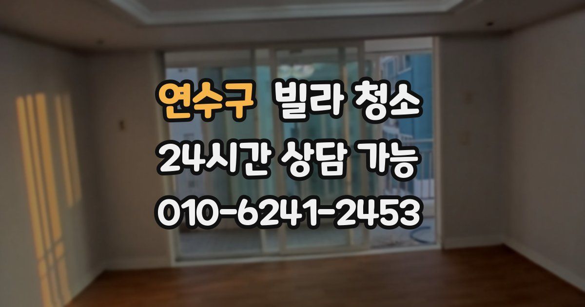 연수구 빌라 청소