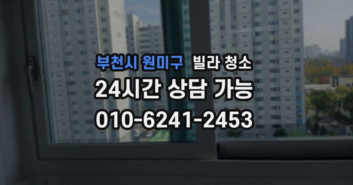 부천시 원미구 빌라 청소