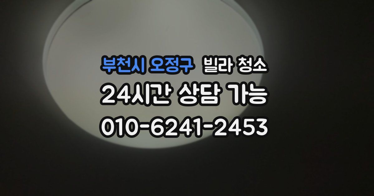 부천시 오정구 빌라 청소