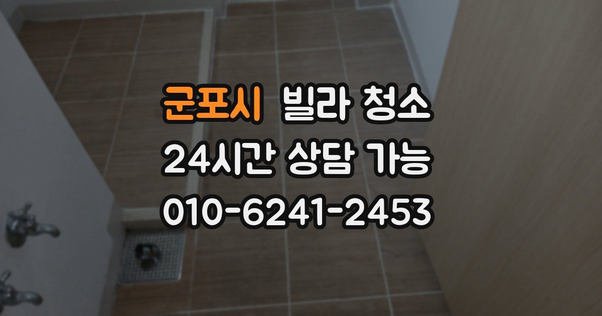 군포시 빌라 청소