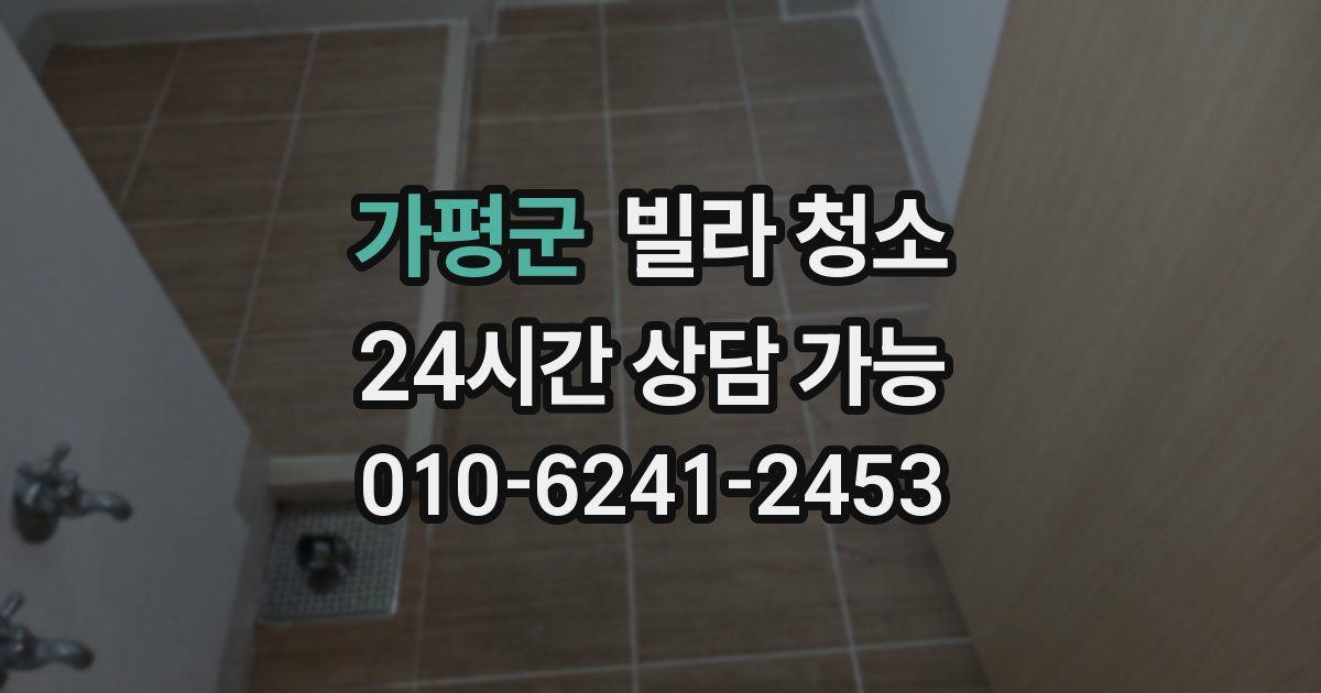 가평군 빌라 청소