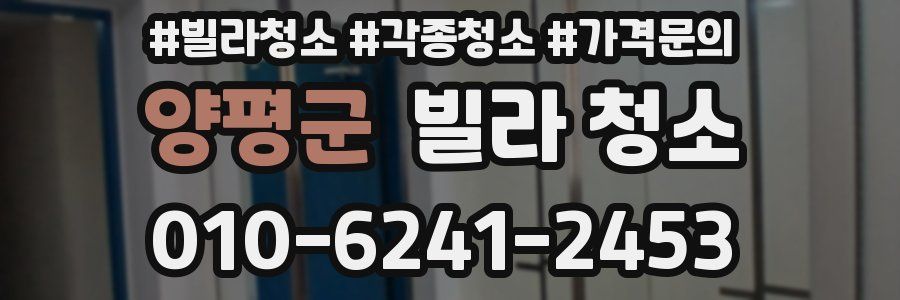 양평군 빌라 청소