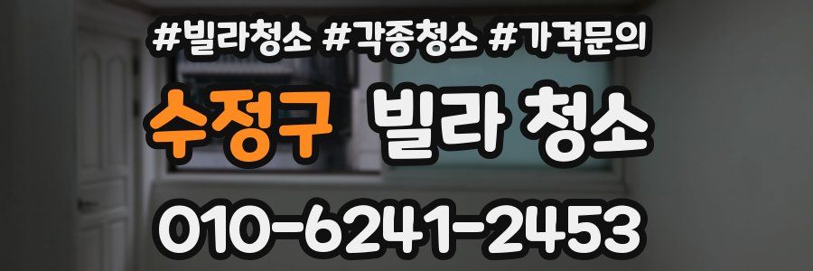 수정구 빌라 청소