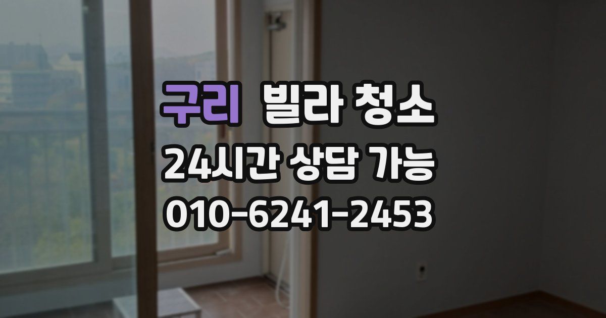 구리 빌라 청소