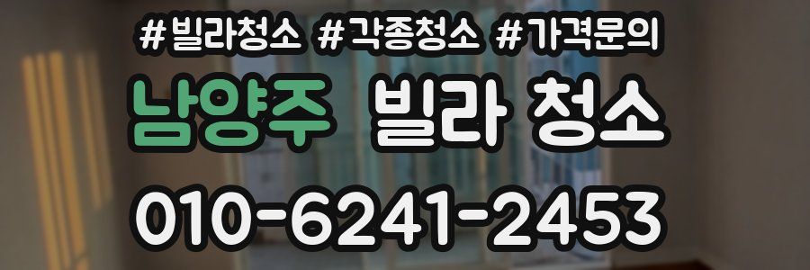 남양주 빌라 청소