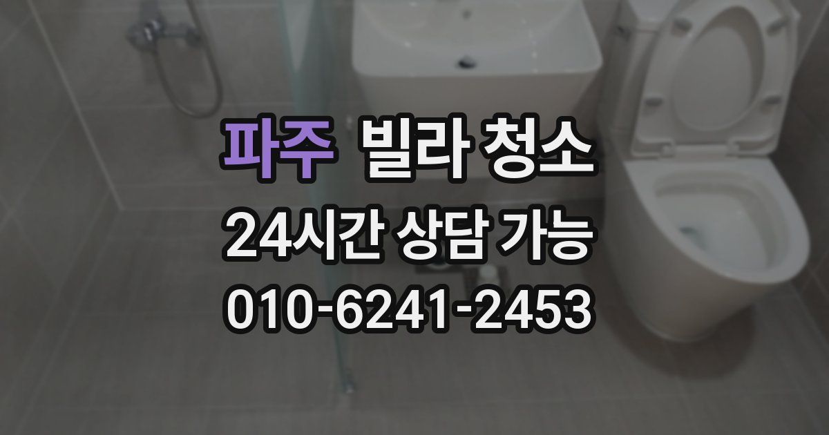 파주 빌라 청소