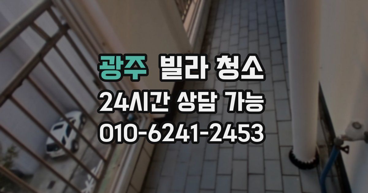 광주 빌라 청소