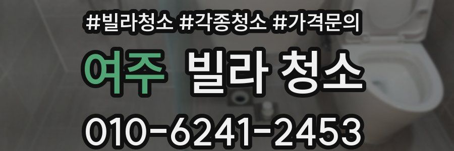 여주 빌라 청소