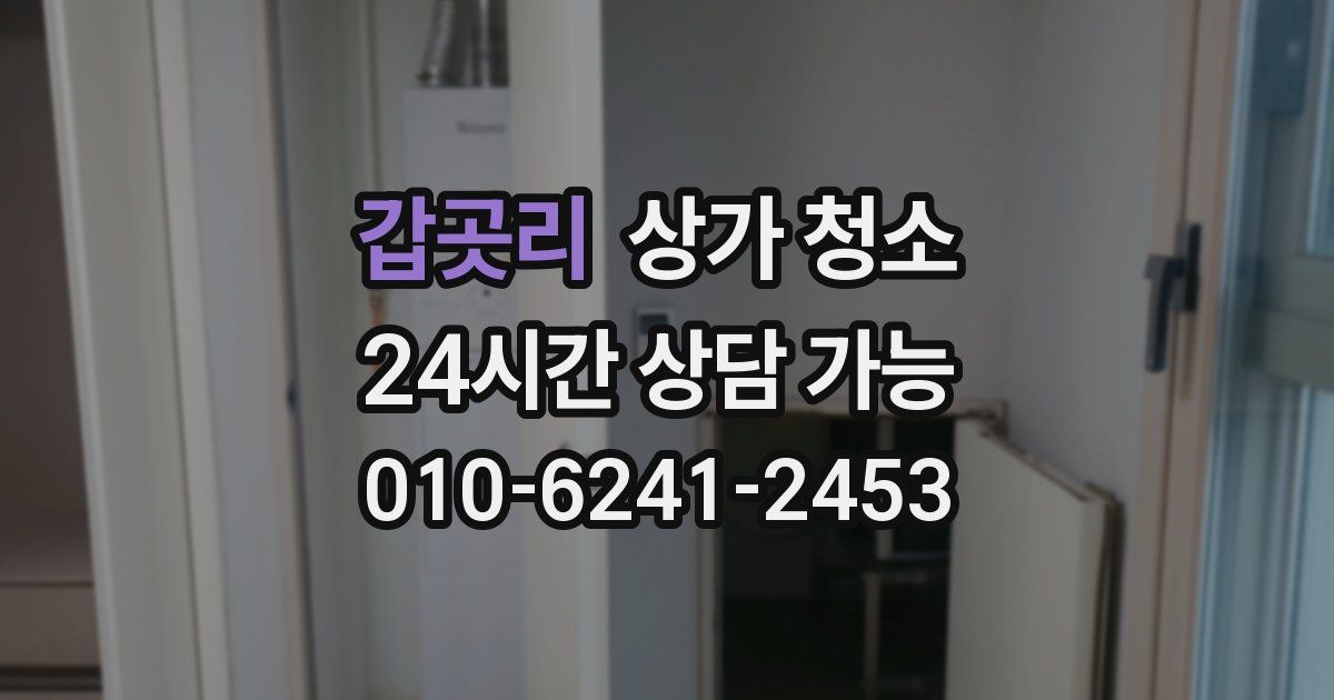 갑곳리 상가 청소