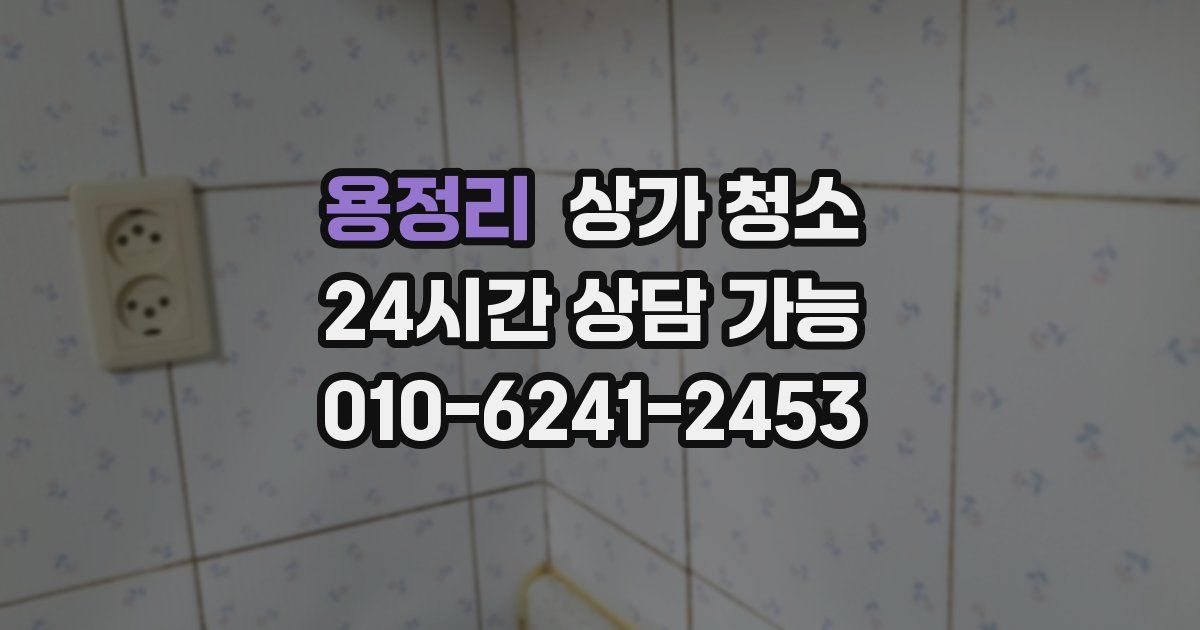 용정리 상가 청소