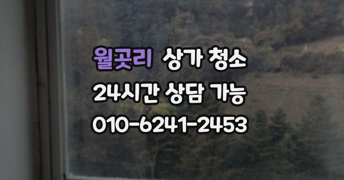 월곳리 상가 청소