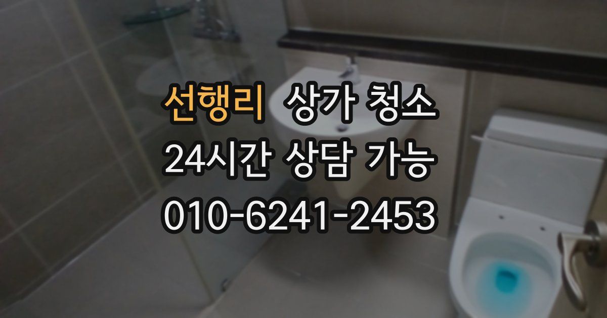 선행리 상가 청소