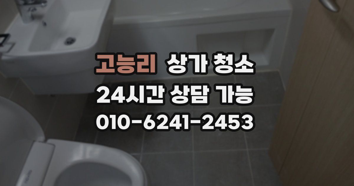 고능리 상가 청소