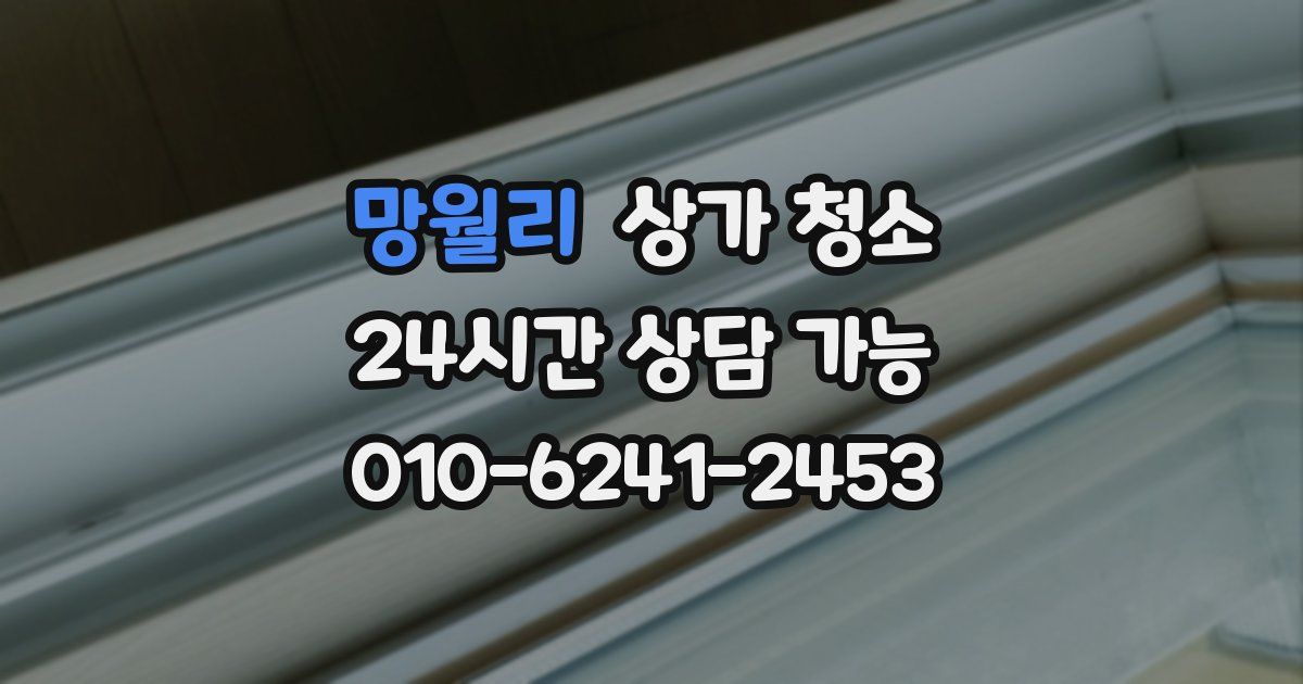 망월리 상가 청소