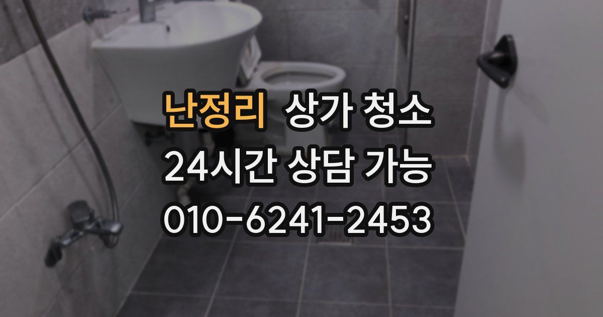 난정리 상가 청소
