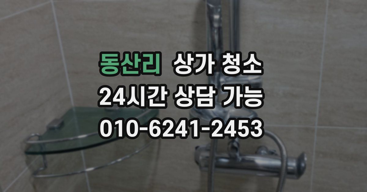 동산리 상가 청소