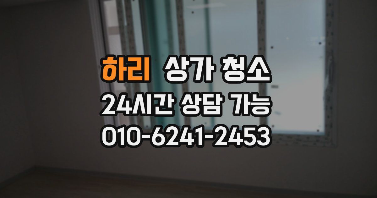 하리 상가 청소