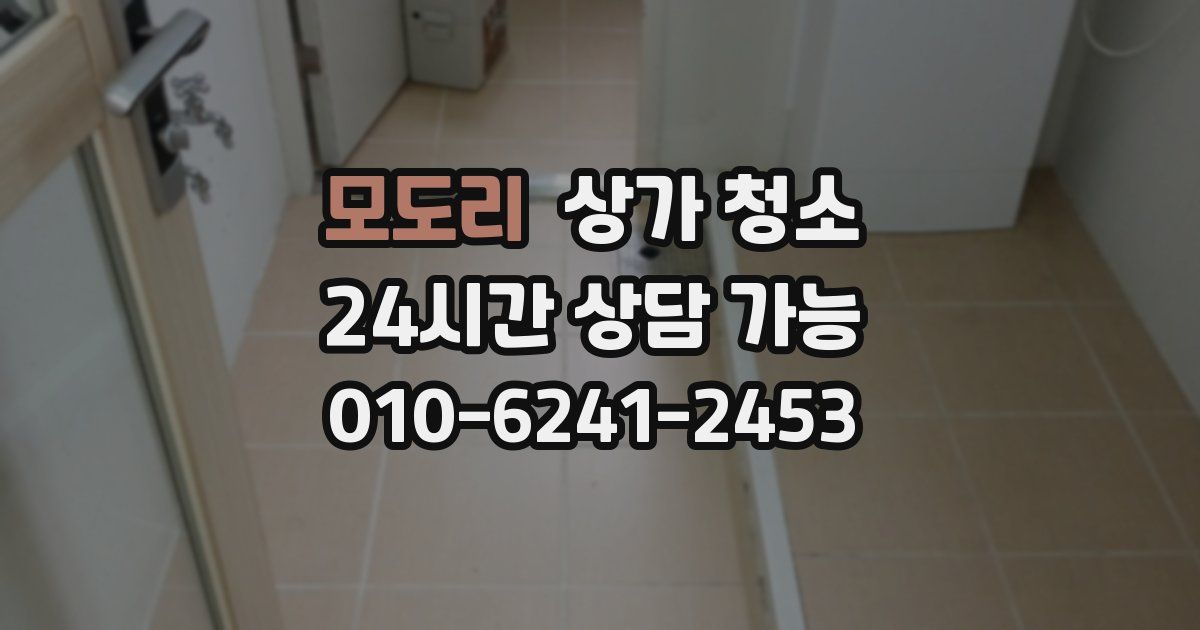 모도리 상가 청소