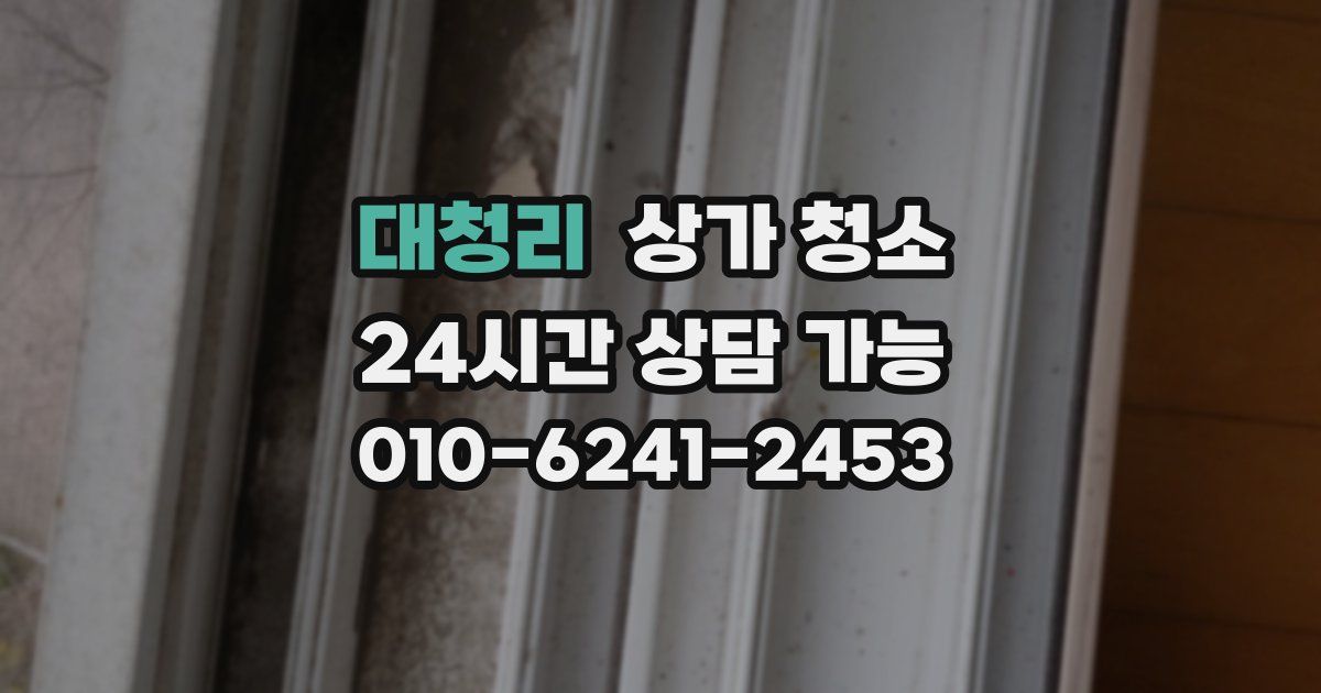대청리 상가 청소