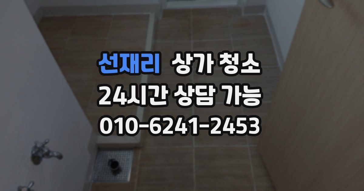 선재리 상가 청소