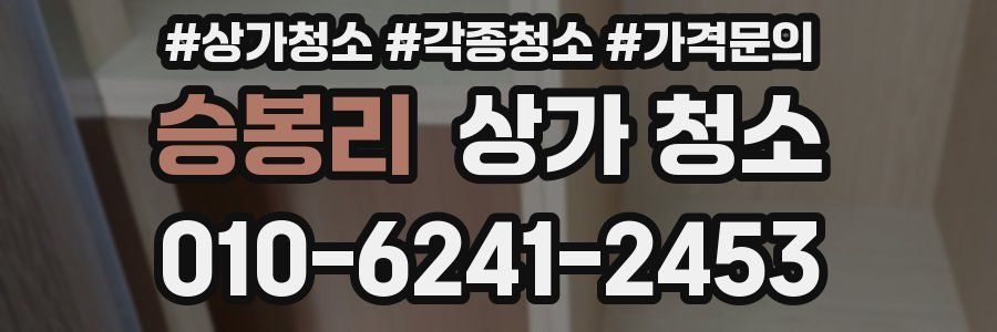 승봉리 상가 청소