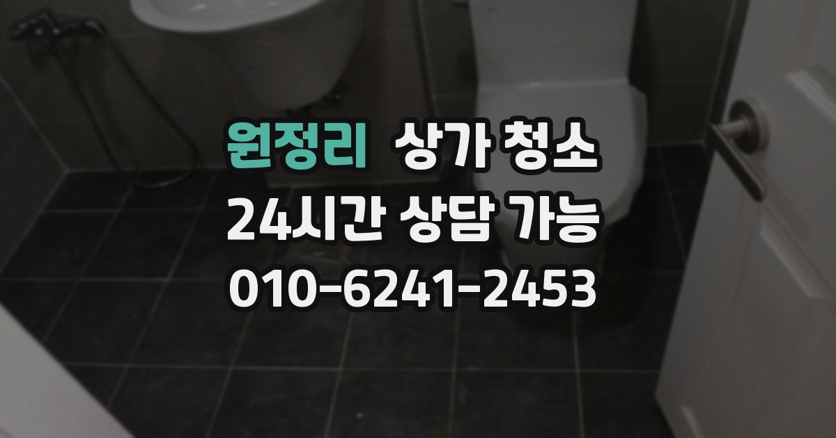 원정리 상가 청소