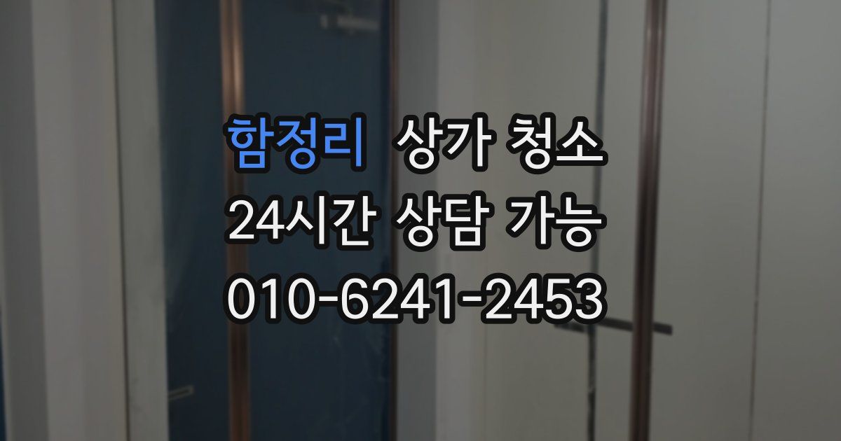 함정리 상가 청소
