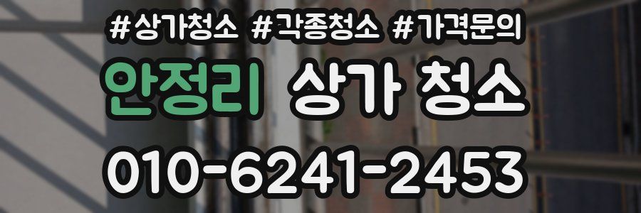안정리 상가 청소