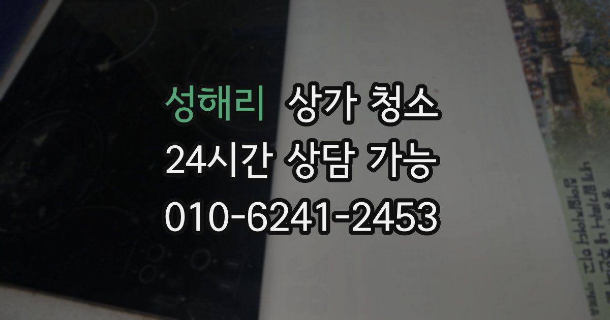 성해리 상가 청소