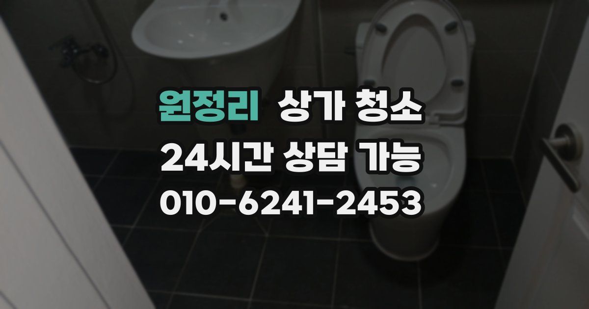 원정리 상가 청소