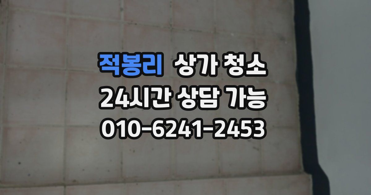 적봉리 상가 청소