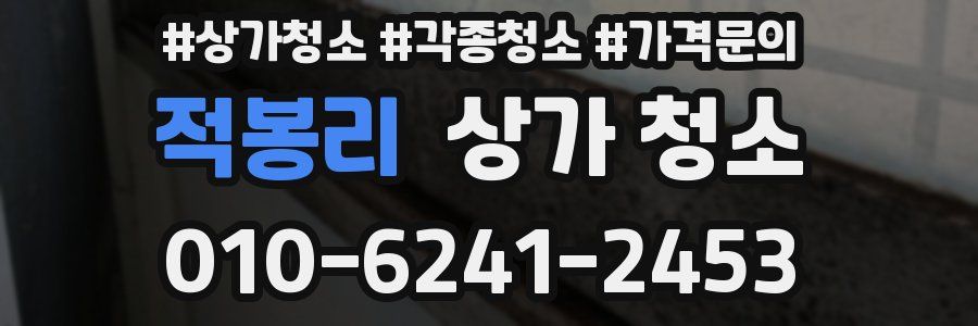 적봉리 상가 청소