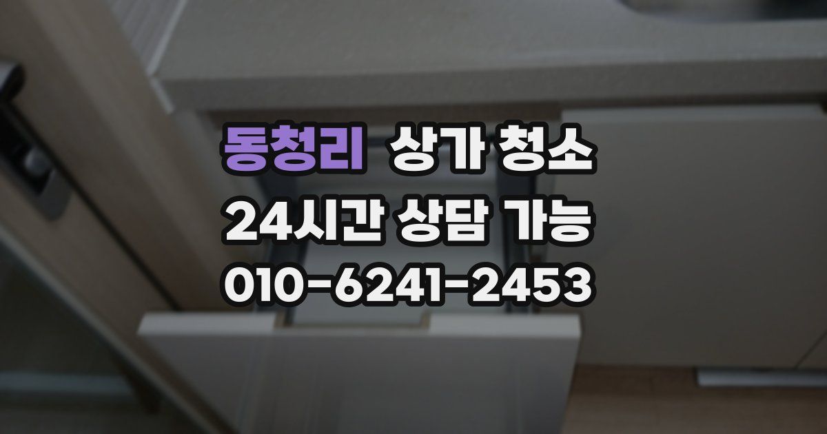 동청리 상가 청소