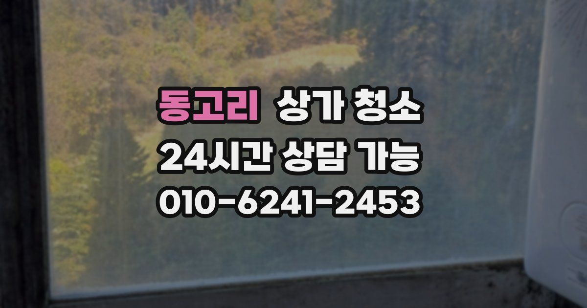 동고리 상가 청소