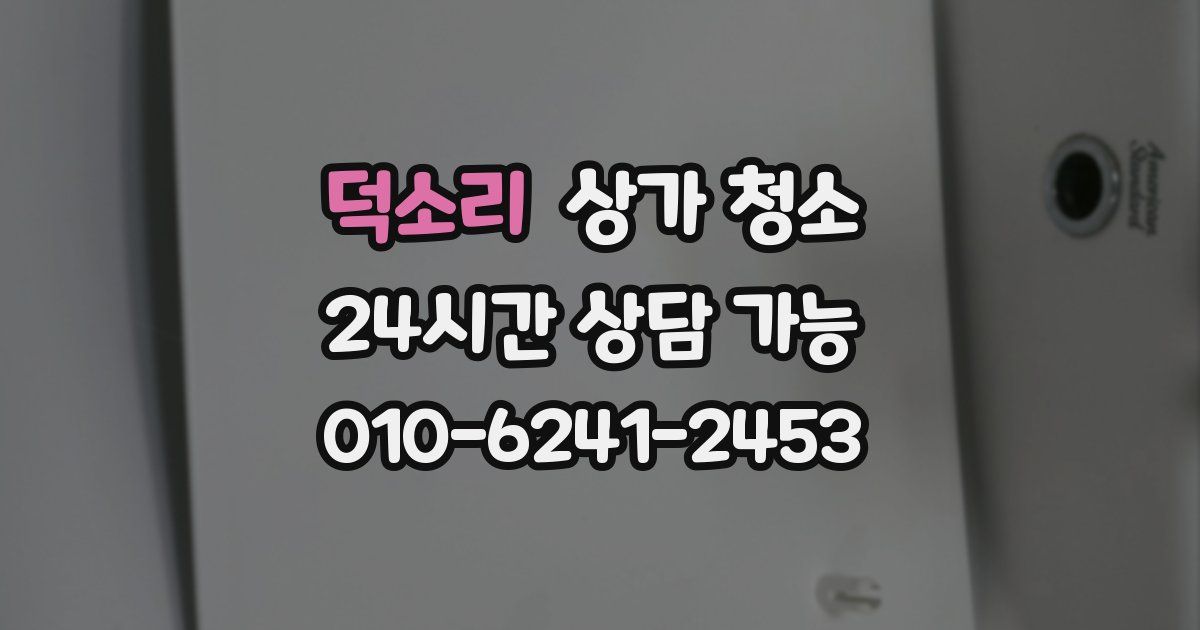 덕소리 상가 청소