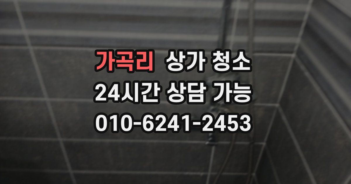 가곡리 상가 청소