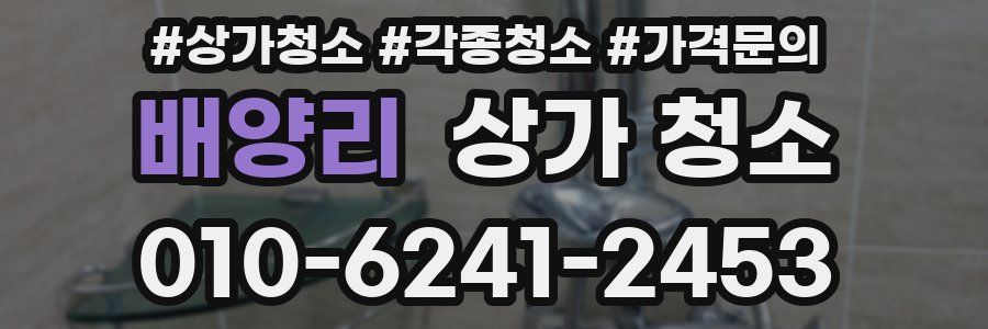 배양리 상가 청소