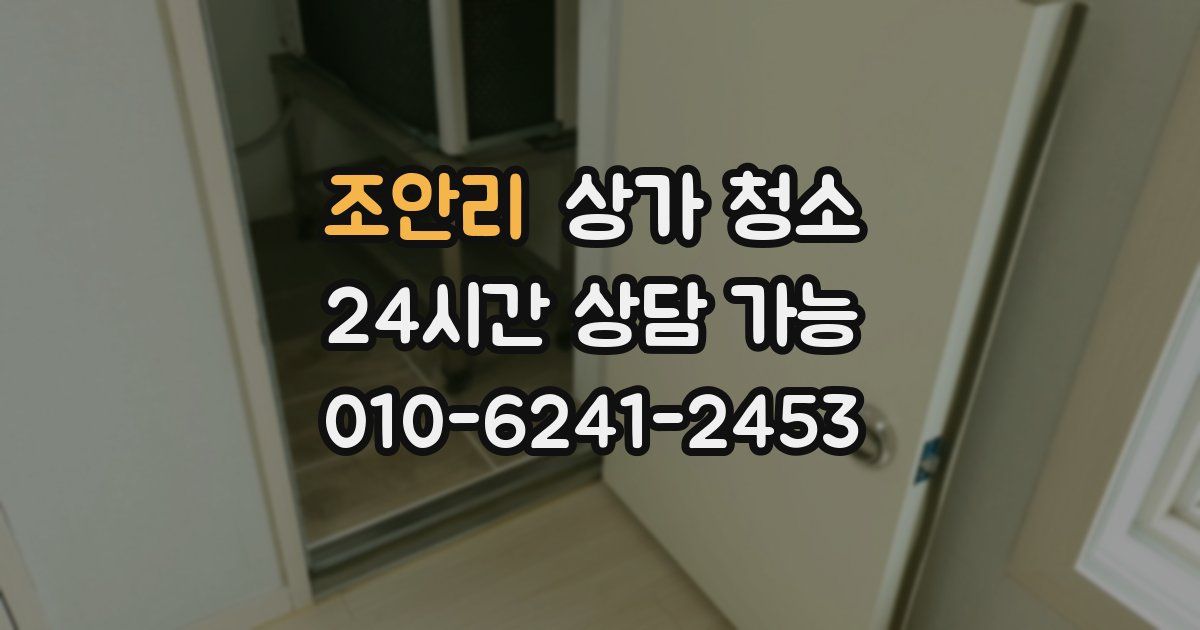 조안리 상가 청소