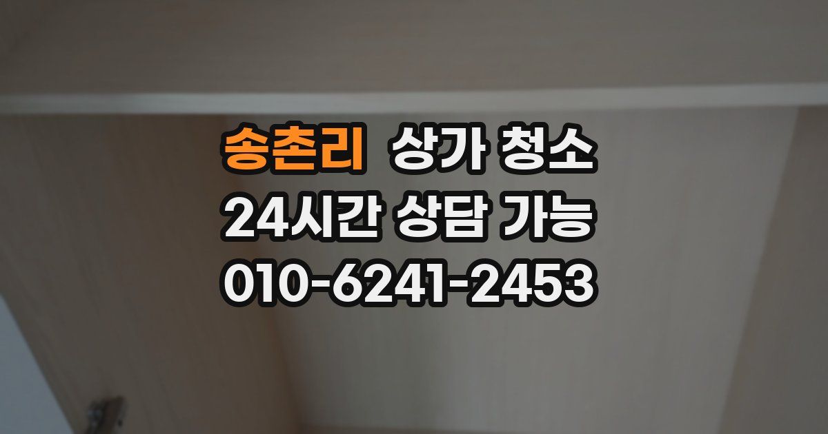송촌리 상가 청소