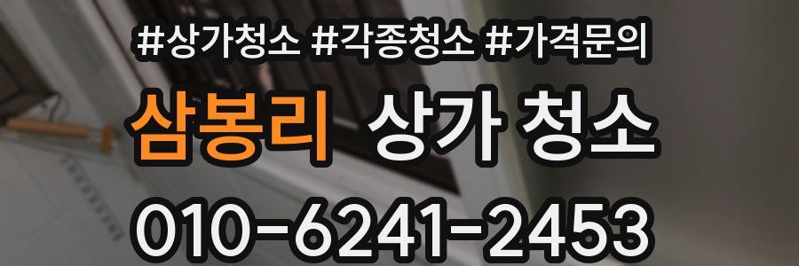 삼봉리 상가 청소