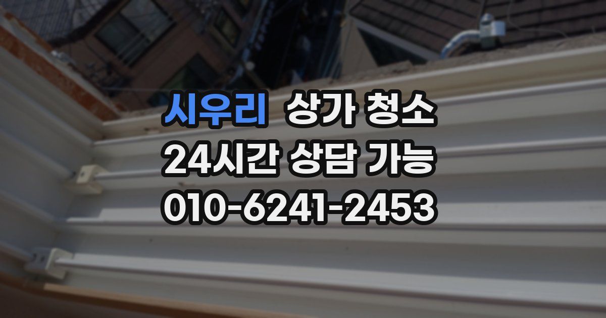 시우리 상가 청소